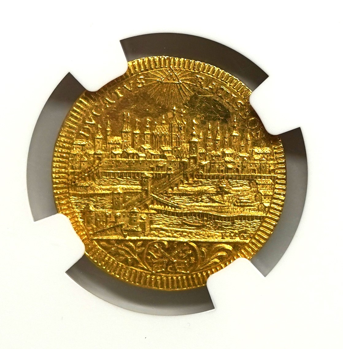 Sold】神聖ローマ帝国 1745-65年 フランツ1世 レーゲンスブルク 都市景観 ダカット金貨 MS62 NGC | ソブリンパートナーズ